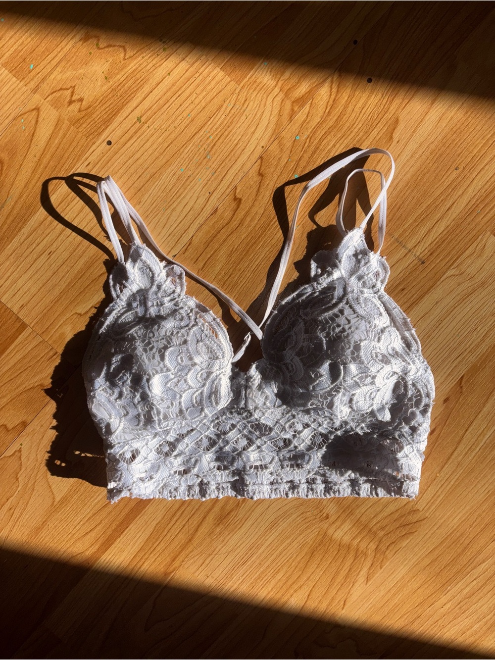 Anemone White Floral Lace Bralette